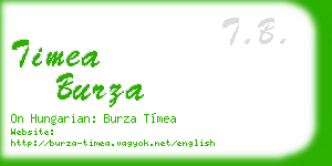 timea burza business card