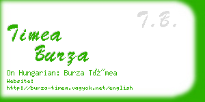 timea burza business card